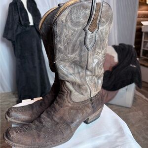 Stetson Brown Leather Men's Boots